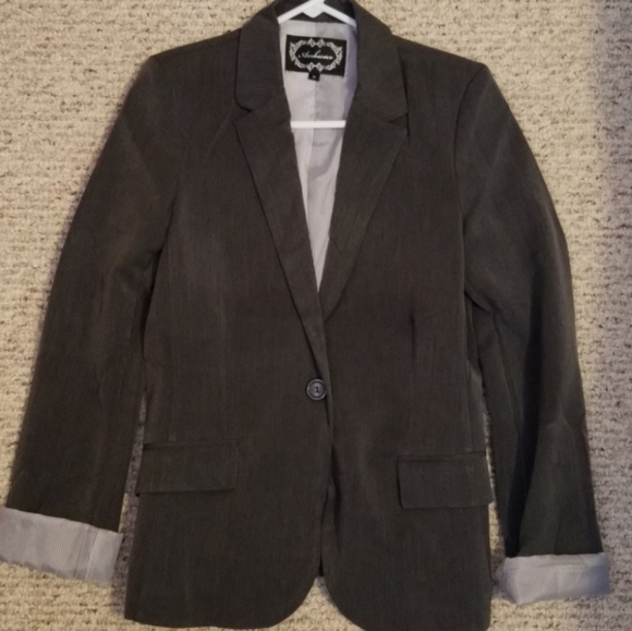 AMBIANCE Gray Women's Blazer size M - Picture 2 of 2